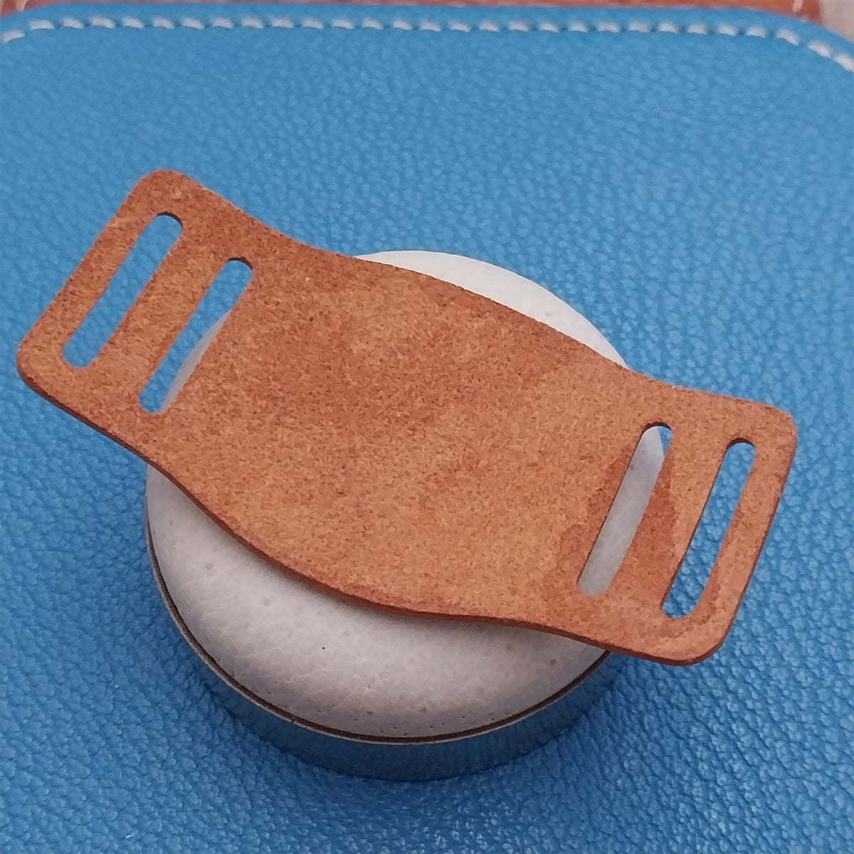 17mm 18mm 19mm Vintage Style Kakishibu Leather Bund Pad