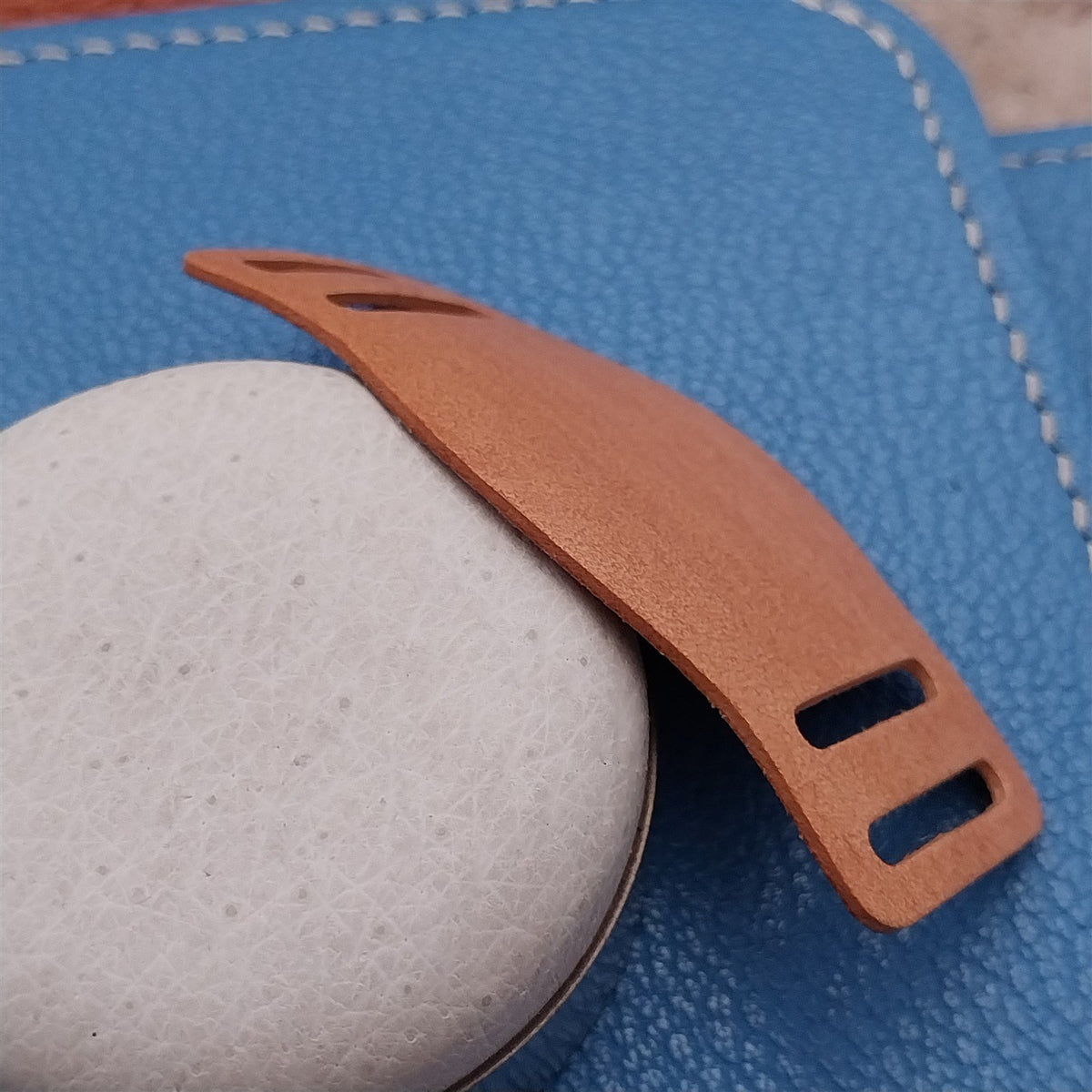 17mm 18mm 19mm Vintage Style Kakishibu Leather Bund Pad