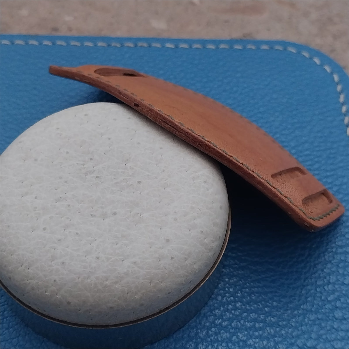 Kakishibu Saddle Leather 18mm 19mm 20mm Vintage Style Bund Pad