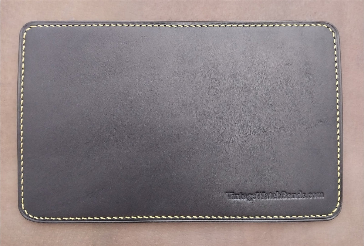 Handmade Black Bridle Leather Watch Strap Changing Pad