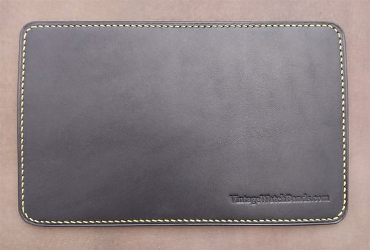 Handmade Black Bridle Leather Watch Strap Changing Pad
