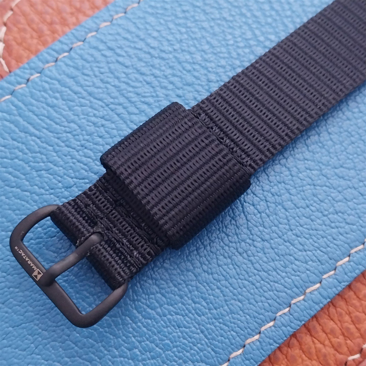 18mm Maratac Mil Series Black Nylon Single-Pass Watch Strap