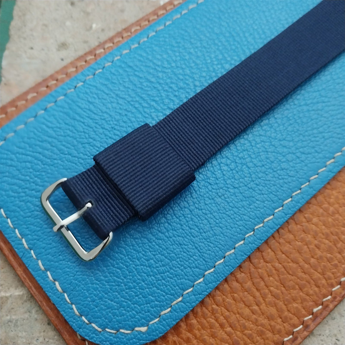 18mm RAF Style Blue Nylon Single-Pass Field Watch Strap