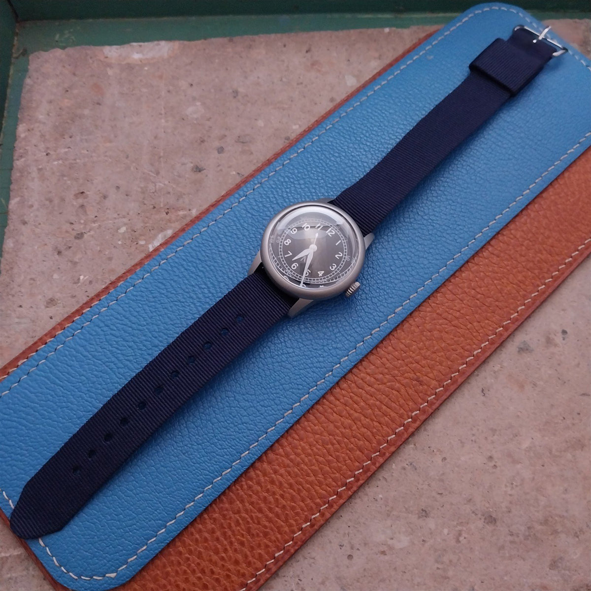 18mm RAF Style Blue Nylon Single-Pass Field Watch Strap
