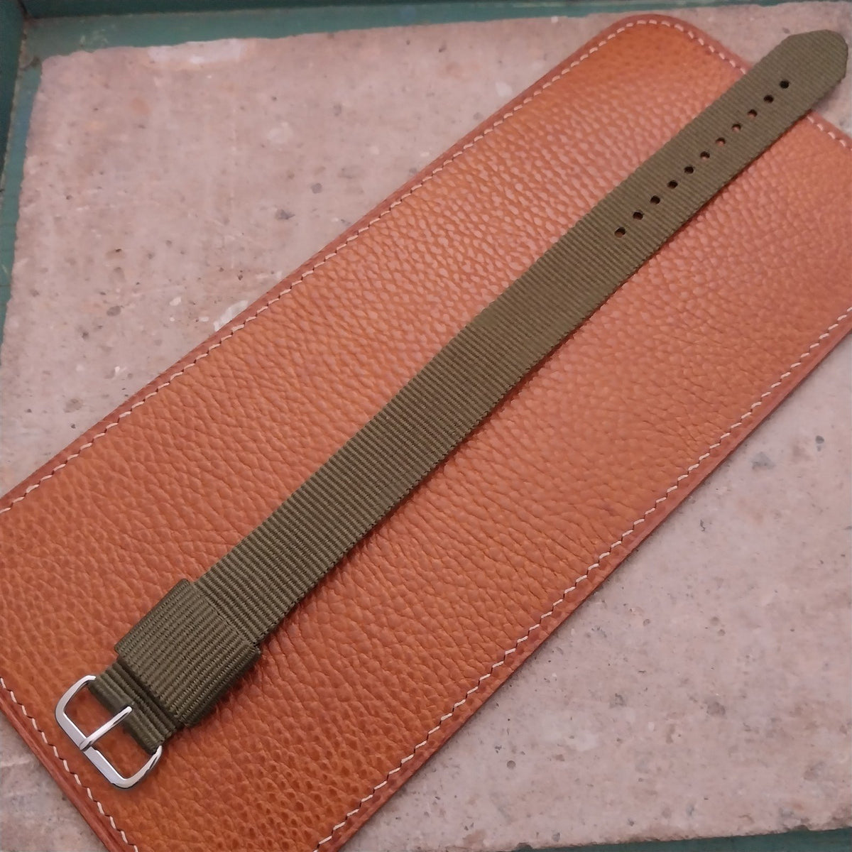 20mm RAF Style OD Green Nylon Single-Pass Field Watch Strap