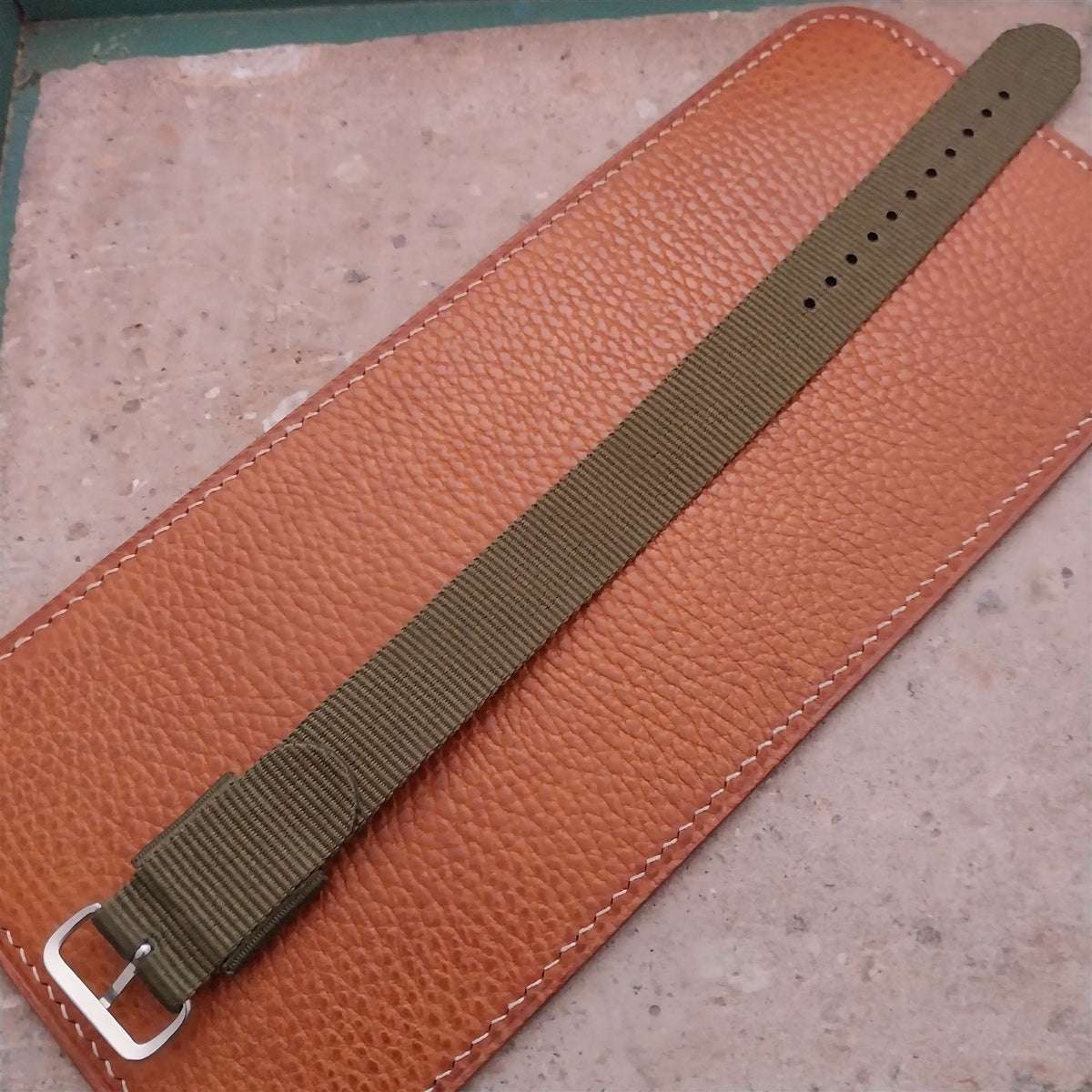 20mm RAF Style OD Green Nylon Single-Pass Field Watch Strap