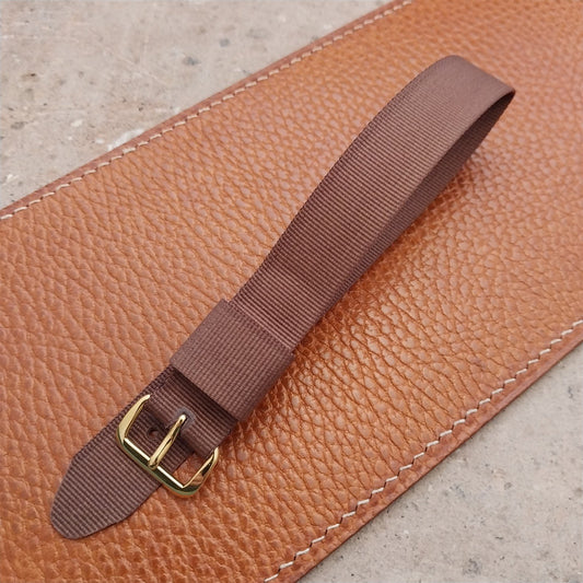16mm RAF Style Brown Nylon Single-Pass Field Watch Strap