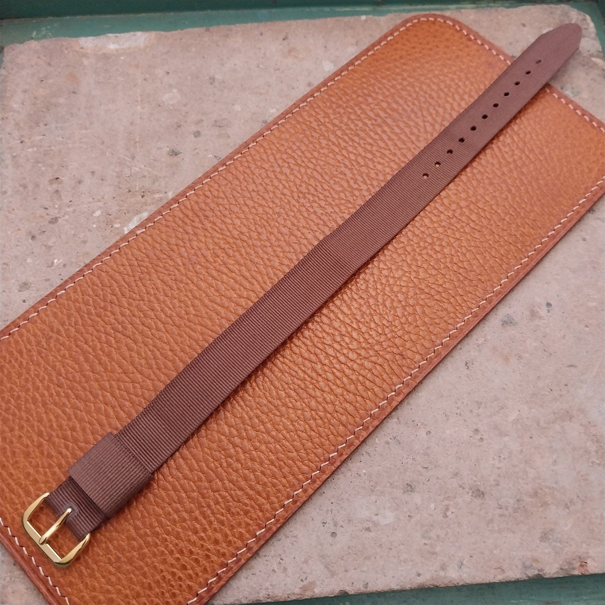 16mm RAF Style Brown Nylon Single-Pass Field Watch Strap
