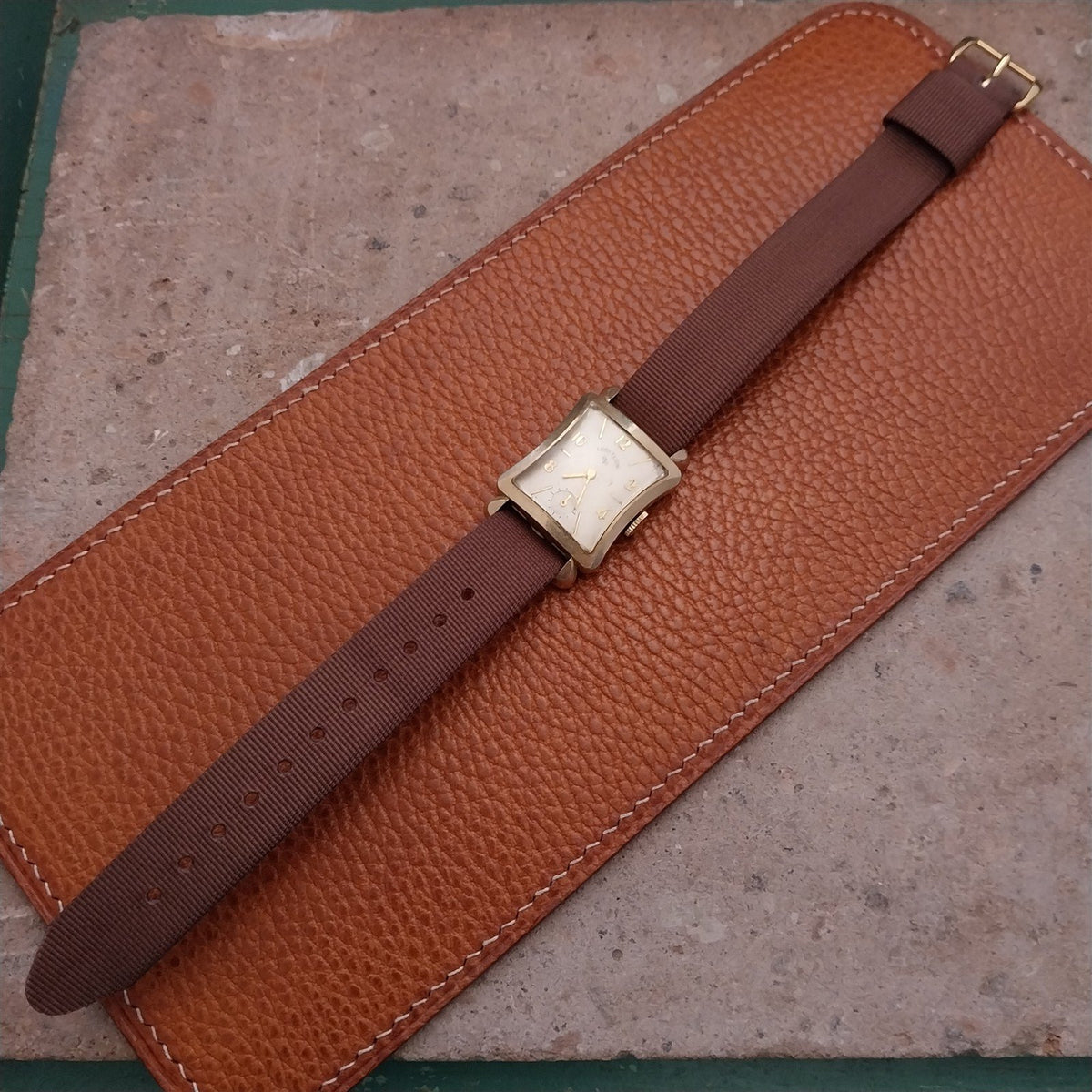 16mm RAF Style Brown Nylon Single-Pass Field Watch Strap