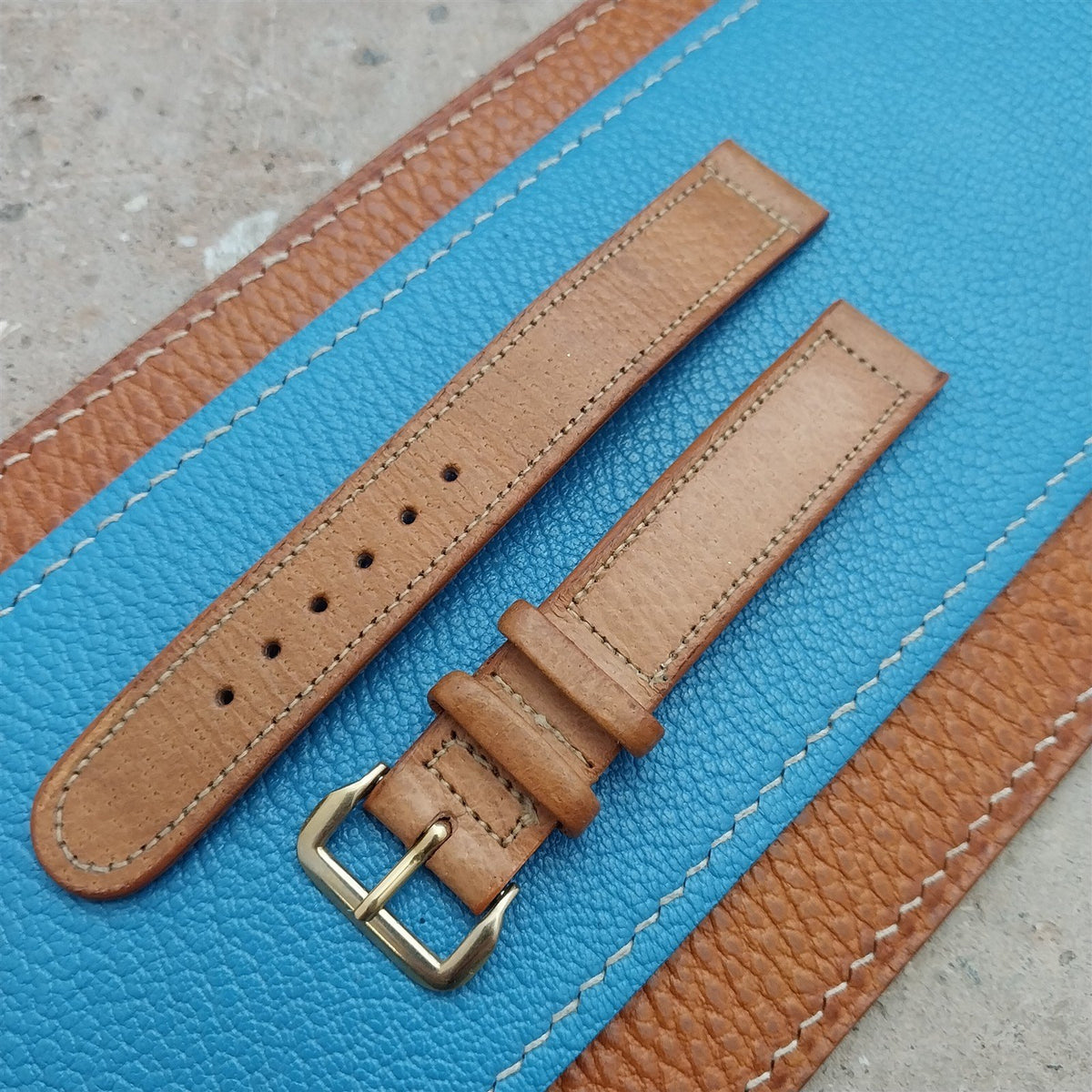 16mm Pigskin 1940s-1950s Single Keeper Vintage Watch Strap