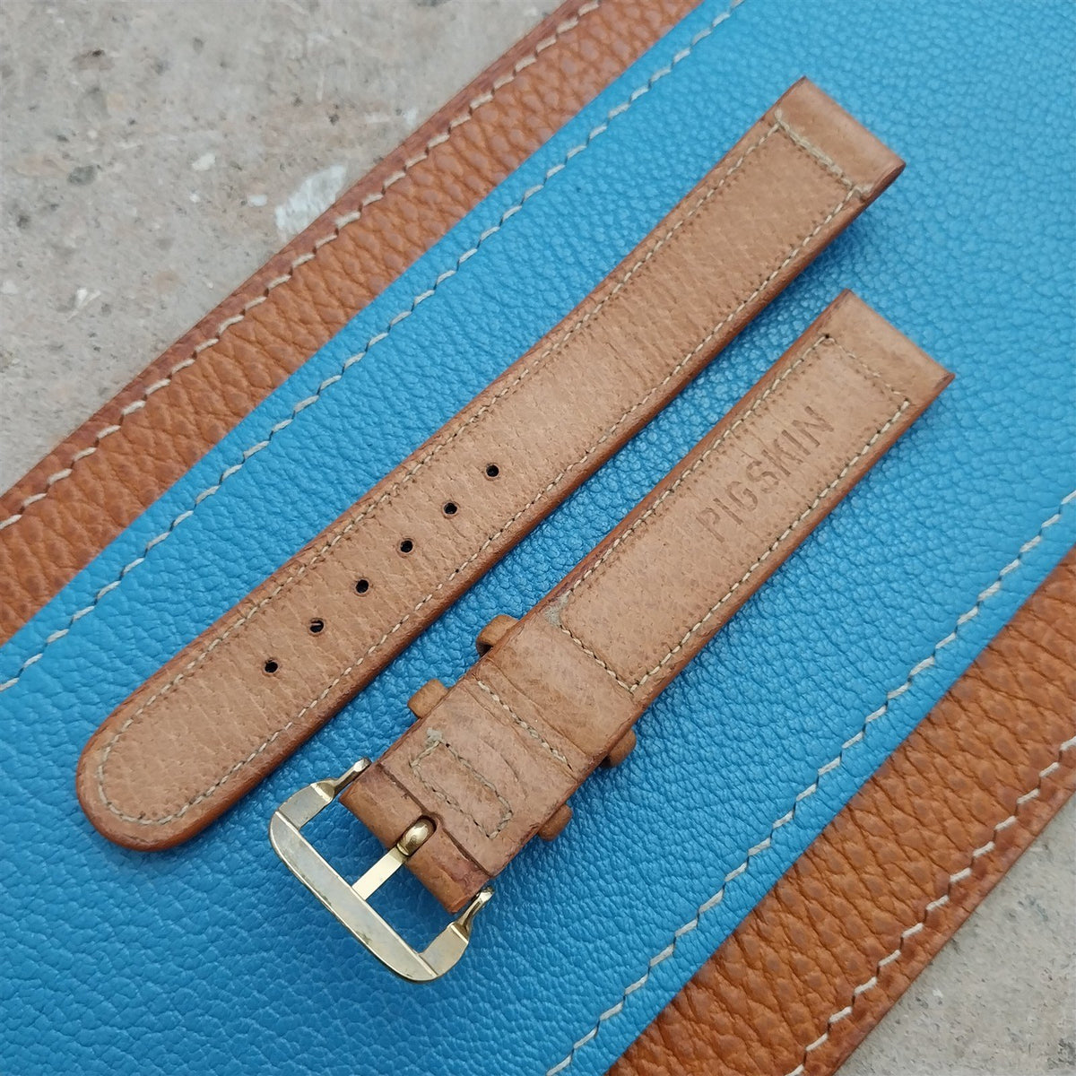 16mm Pigskin 1940s-1950s Single Keeper Vintage Watch Strap