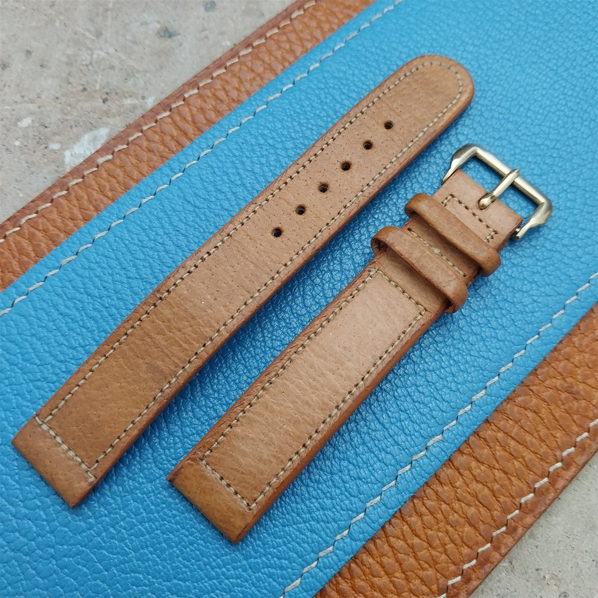 16mm Pigskin 1940s-1950s Single Keeper Vintage Watch Strap