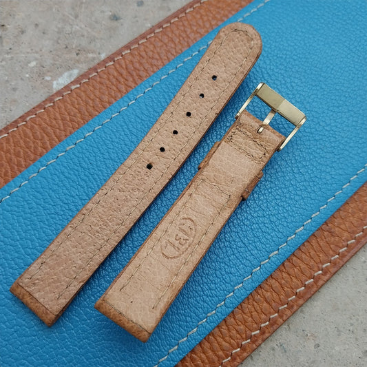 16mm T&C Rolled Edge Pigskin 1950s Vintage Watch Strap