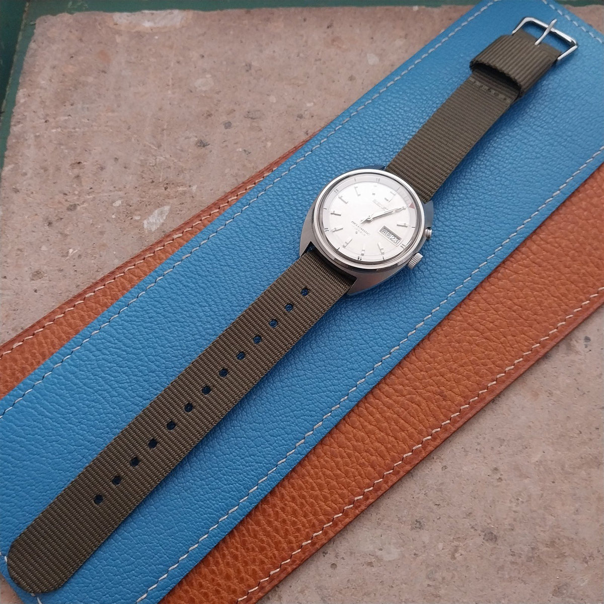 18mm RAF Style OD Green Nylon Single-Pass Field Watch Strap