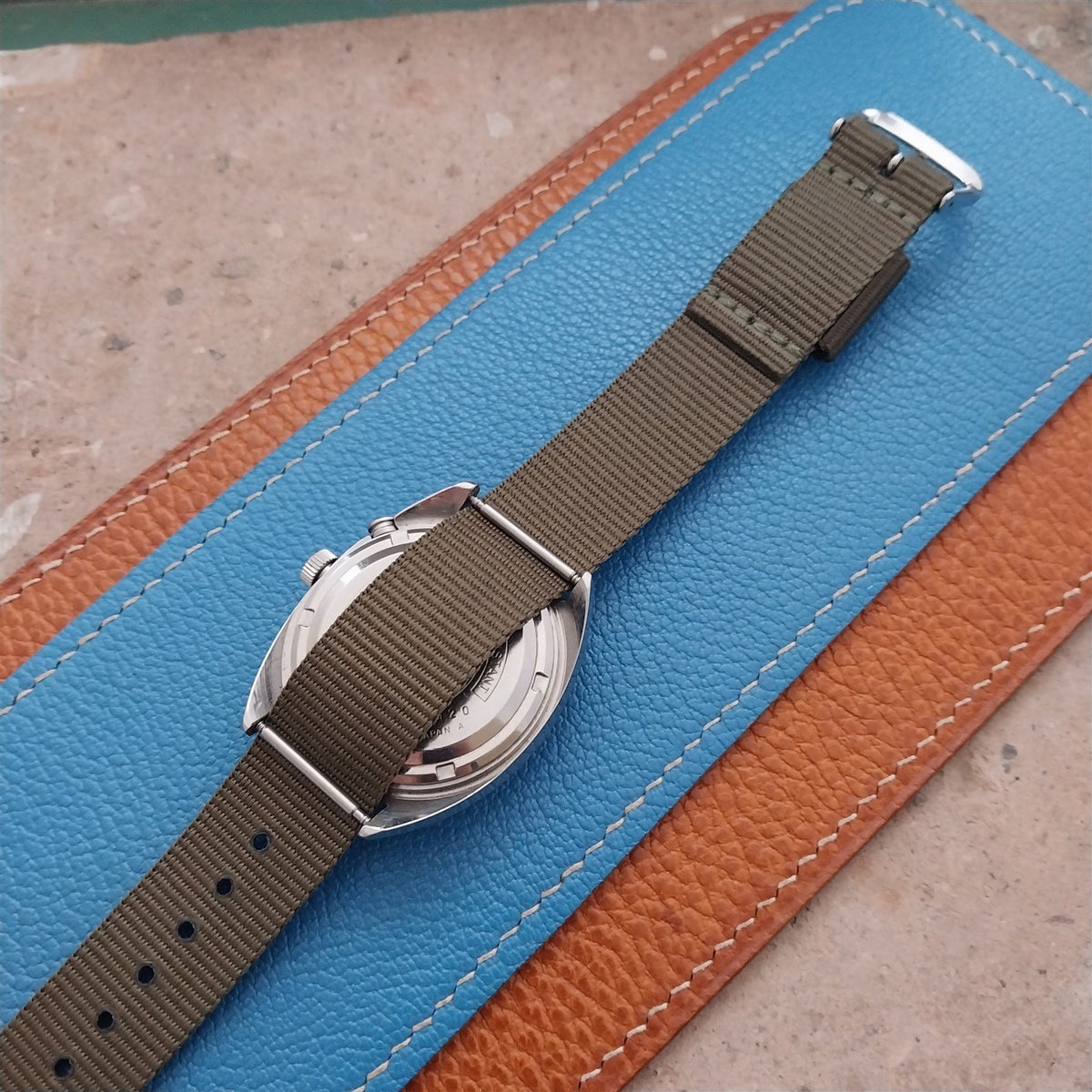18mm RAF Style OD Green Nylon Single-Pass Field Watch Strap