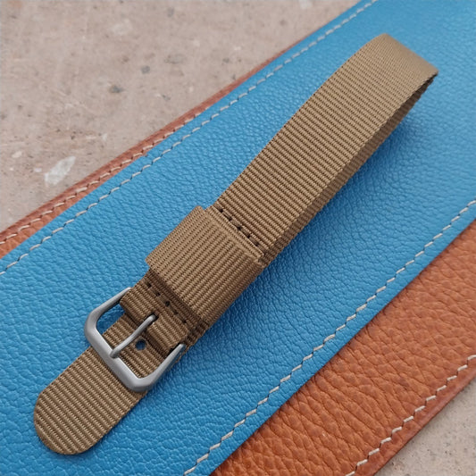 18mm RAF Style Khaki Nylon Single-Pass Field Watch Strap