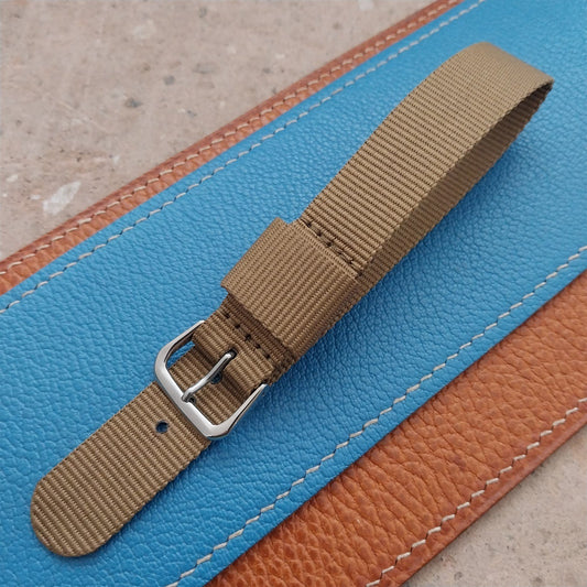 18mm RAF Style Khaki Nylon Single-Pass Field Watch Strap