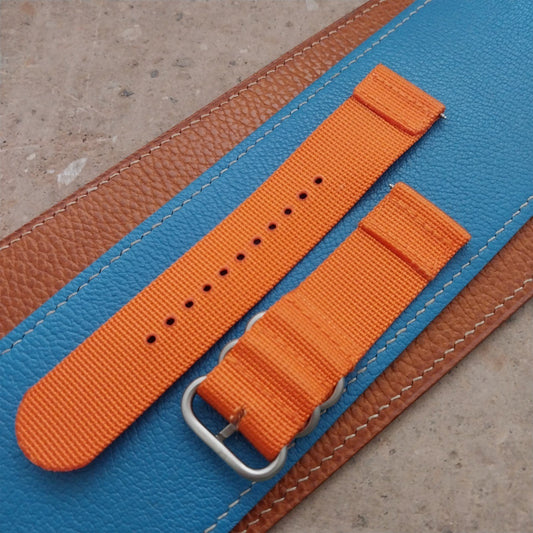 24mm Orange Maratac 2 Piece Zulu Field Watch Strap