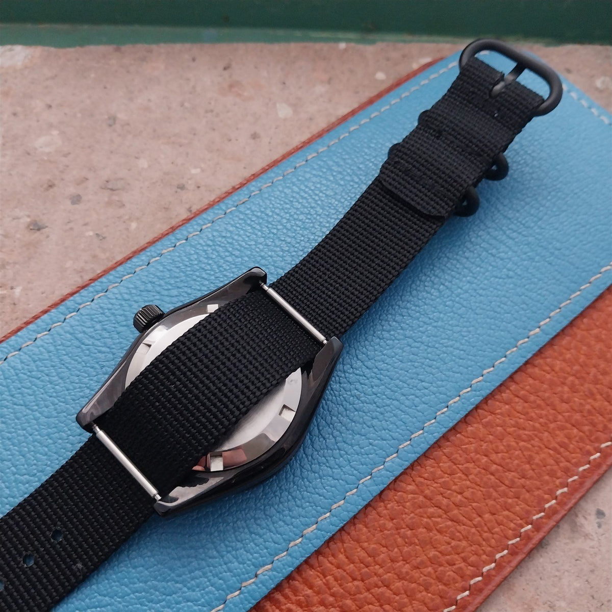 20mm Black Maratac Zulu Watch Strap & Black Stainless Hardware