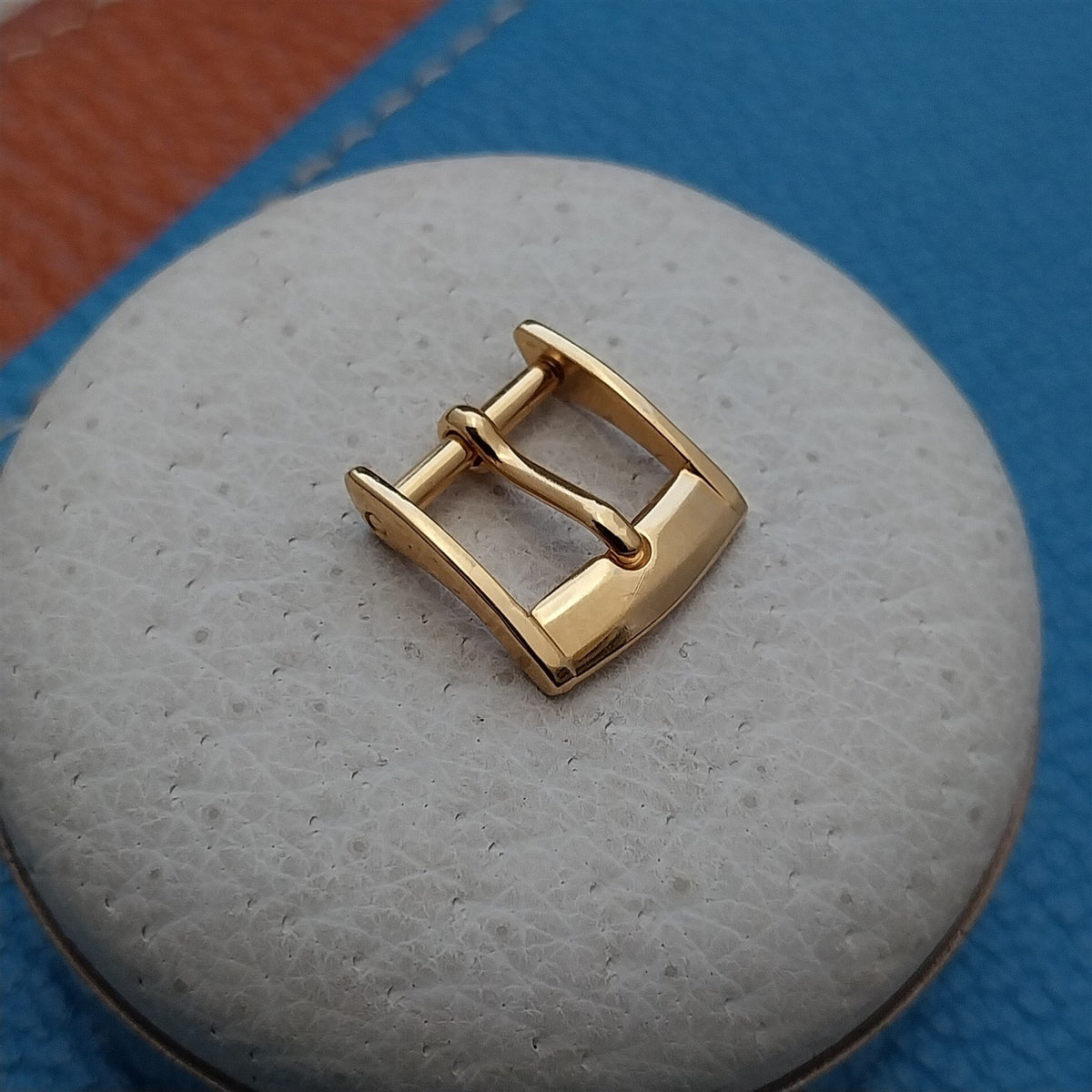 Vintage Swiss 10mm Yellow Gold-Tone Unused nos Watch Strap Buckle