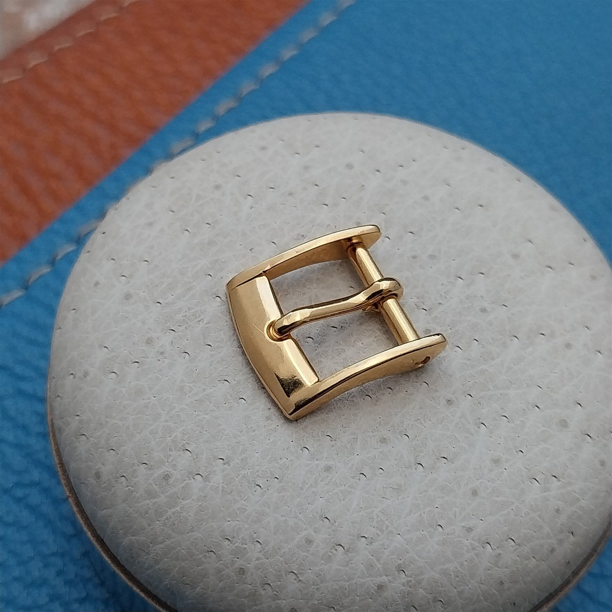 Vintage Swiss 10mm Yellow Gold-Tone Unused nos Watch Strap Buckle