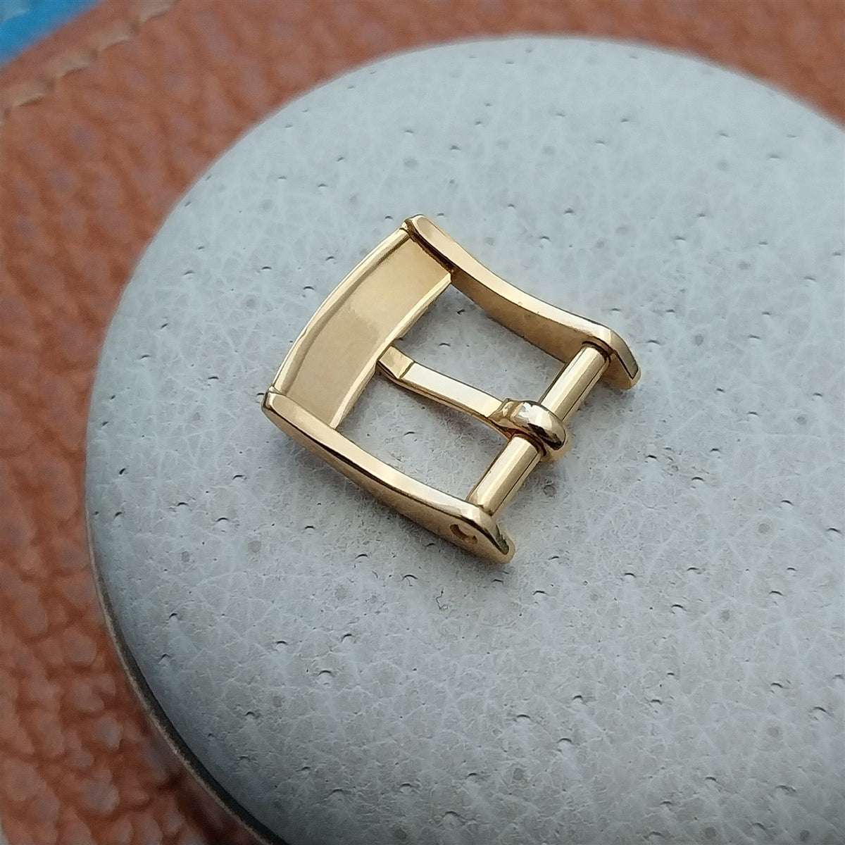 Vintage Swiss 10mm Yellow Gold-Tone Unused nos Watch Strap Buckle