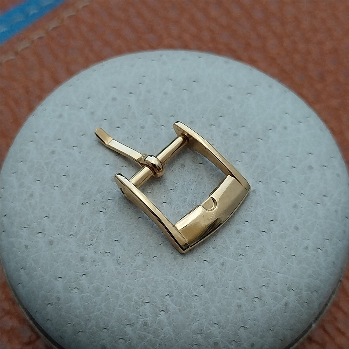 Vintage Swiss 10mm Yellow Gold-Tone Unused nos Watch Strap Buckle
