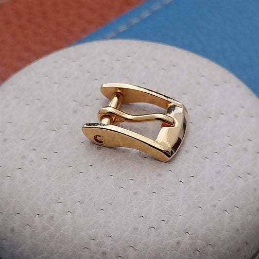 Vintage Swiss 8mm Yellow Gold-Tone Unused nos Watch Strap Buckle