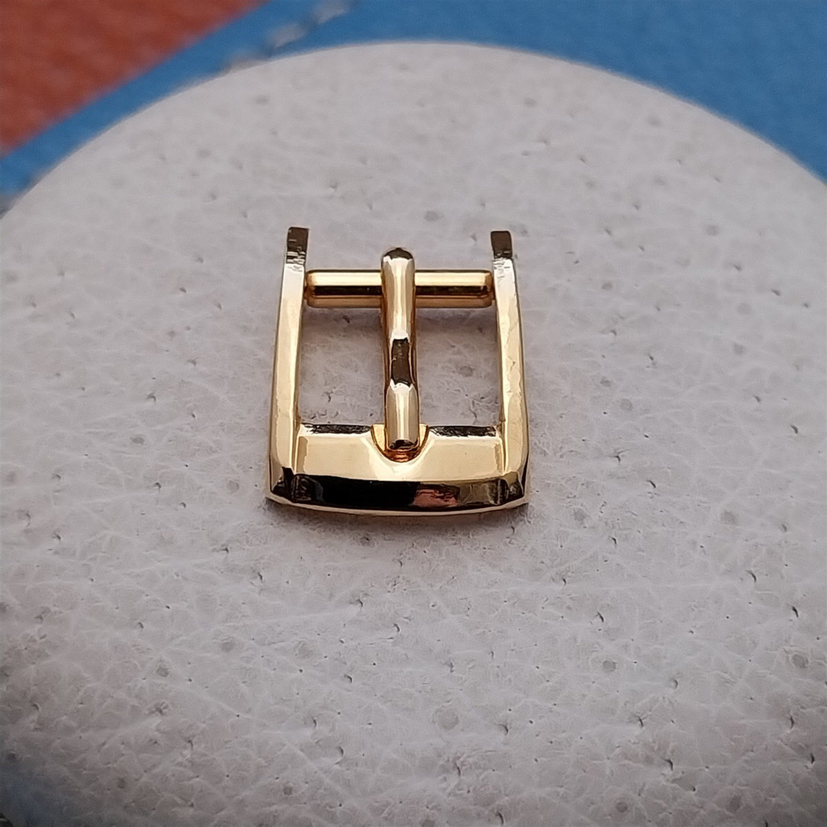 Vintage Swiss 8mm Yellow Gold-Tone Unused nos Watch Strap Buckle