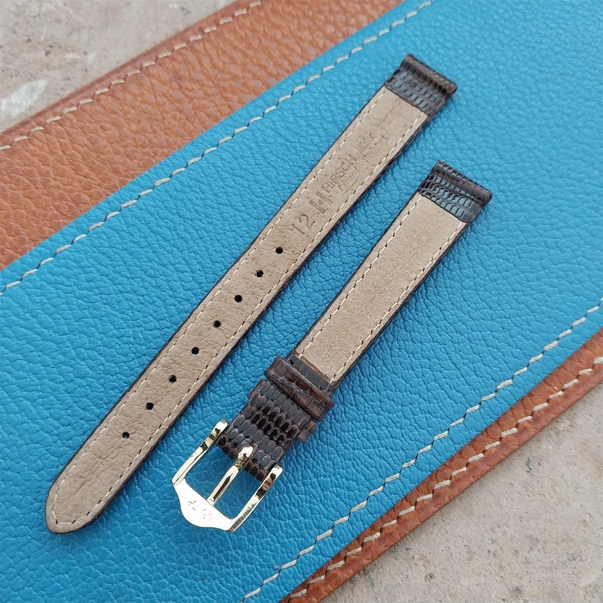 12mm Hirsch Lizard Womens Watch Strap