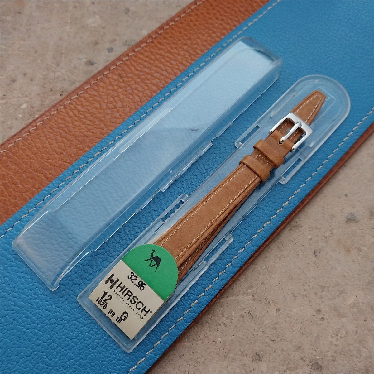 12mm Hirsch Ladies Camel Grain Tan Leather Watch Band