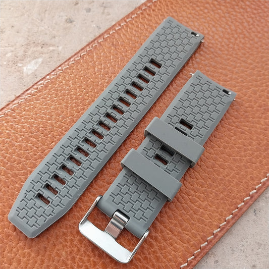 22mm Maratac Gray Zulu 2-Pc Silicone Watch Strap