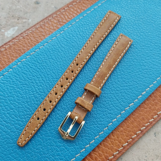 10mm Hirsch Ladies Camel Grain Tan Leather Watch Band