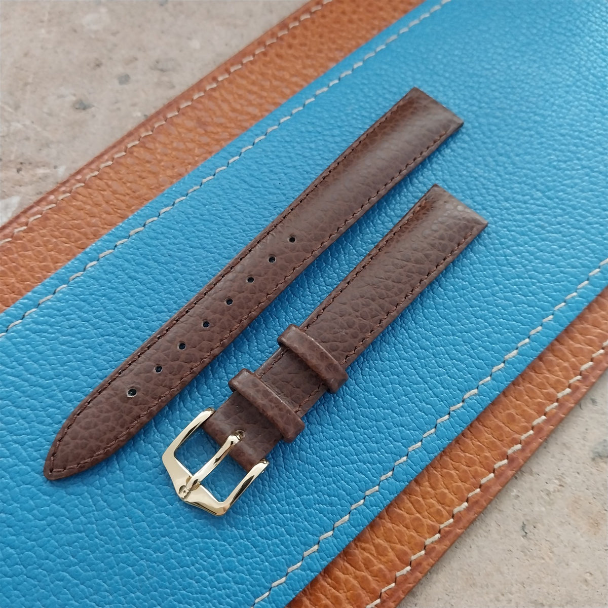 14mm Ladies Hirsch Windsor Brown Leather Watch Strap