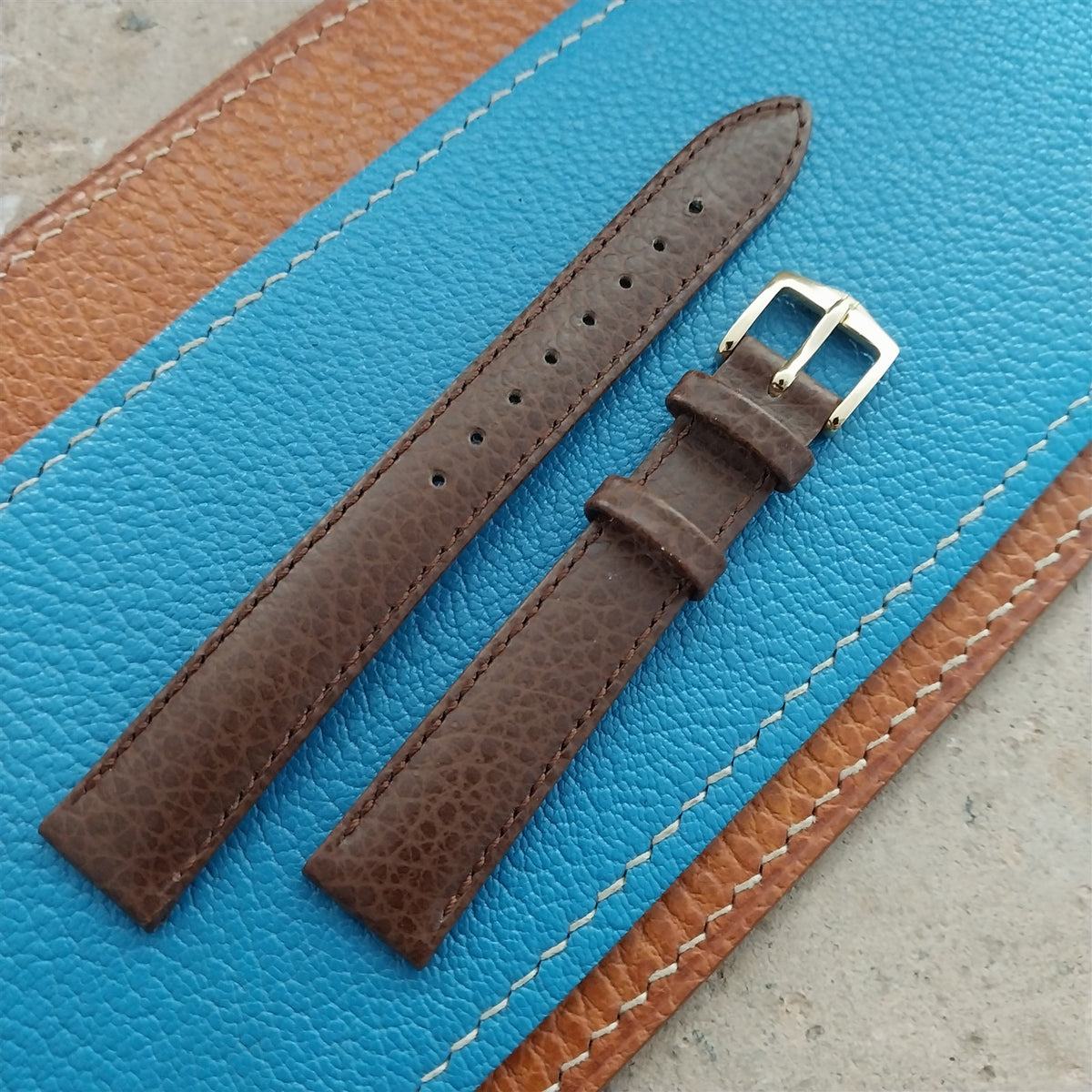 14mm Ladies Hirsch Windsor Brown Leather Watch Strap