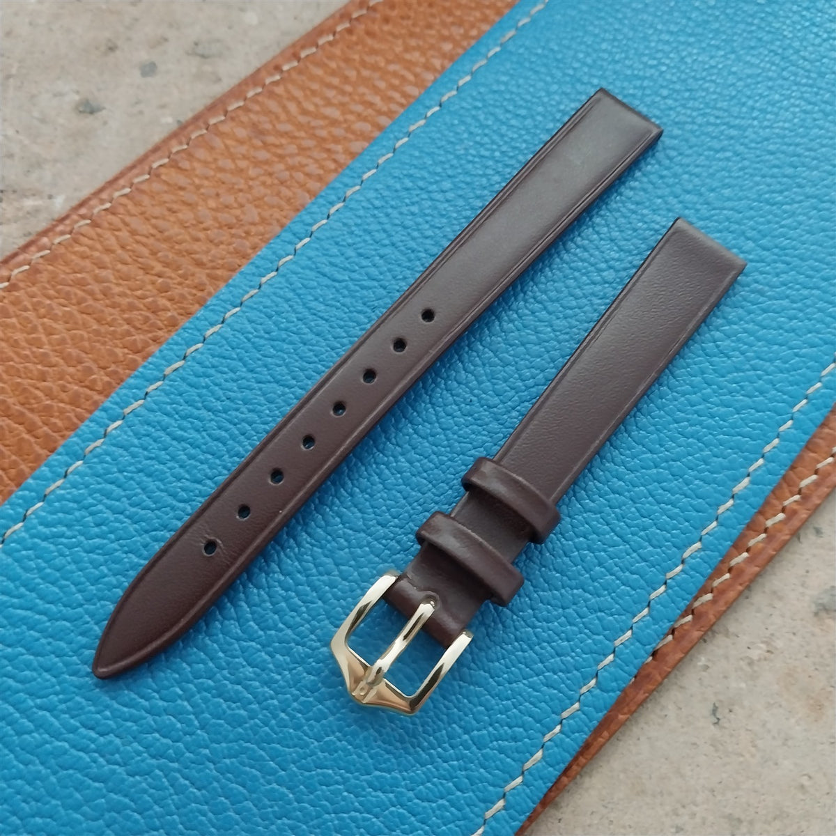 12mm Hirsch Ladies Brown Calf Leather Watch Band