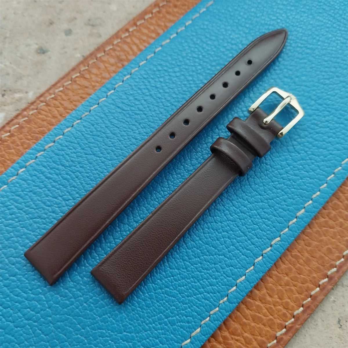 12mm Hirsch Ladies Brown Calf Leather Watch Band