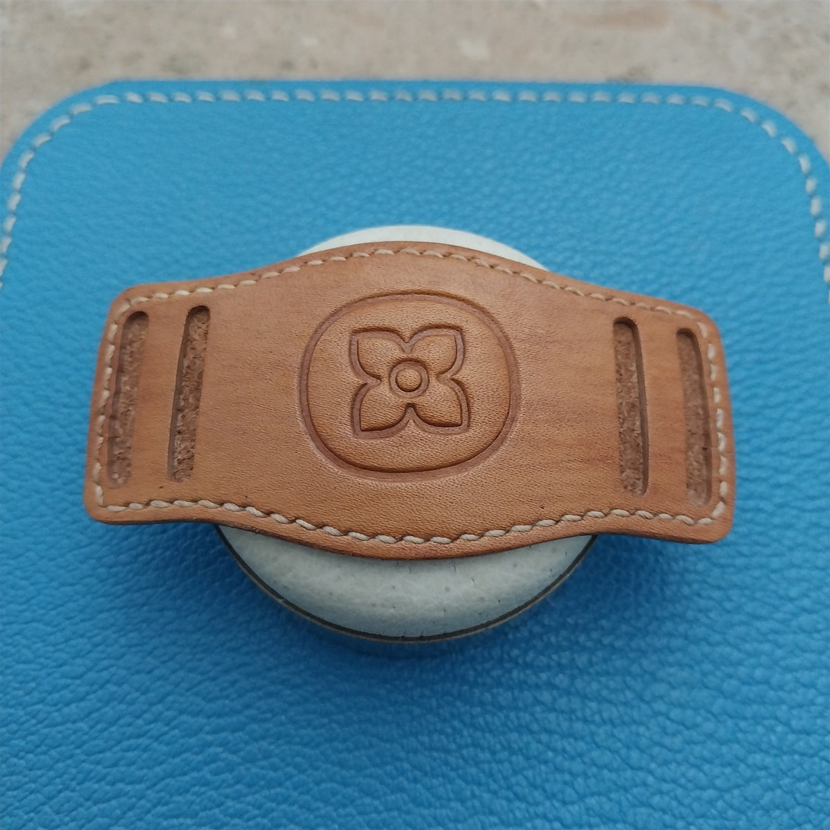 Kakishibu Saddle Leather 18mm 19mm 20mm Vintage Style Bund Pad
