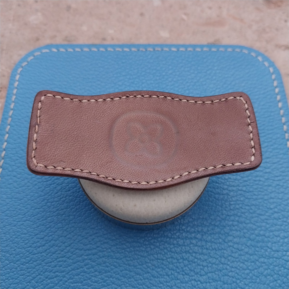 Kakishibu Saddle Leather 18mm 19mm 20mm Vintage Style Bund Pad