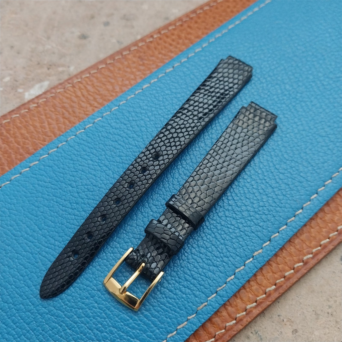 Mark Cross Ladies 10mm Flared to 14mm Lizard Watch Strap