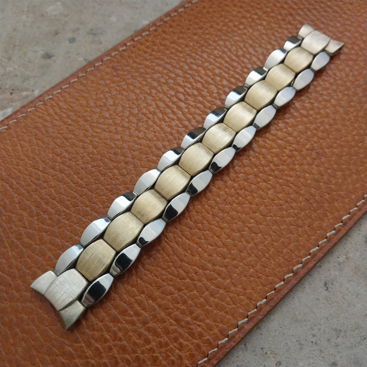 Vintage 17.2mm Gold-Fill & Stainless Apex Unused 1950s Watch Band