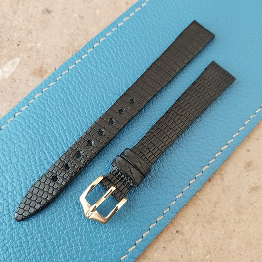 12mm Hirsch Black Lizard Ladies Watch Strap