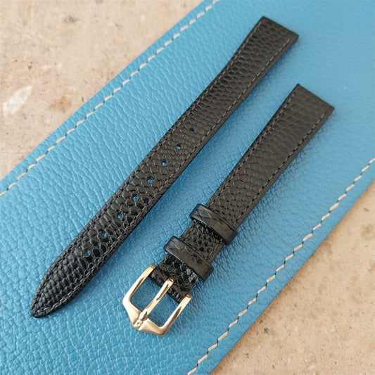 12mm Hirsch Black Lizard Ladies Watch Strap