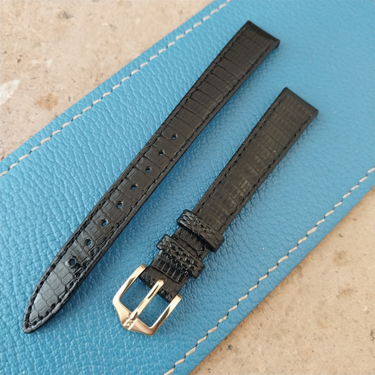 12mm Hirsch Black Lizard Ladies Watch Strap