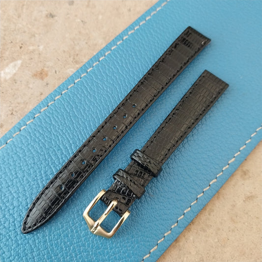 12mm Hirsch Black Lizard Ladies Watch Strap