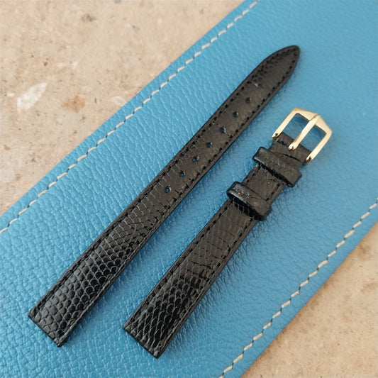 12mm Hirsch Black Lizard Ladies Watch Strap