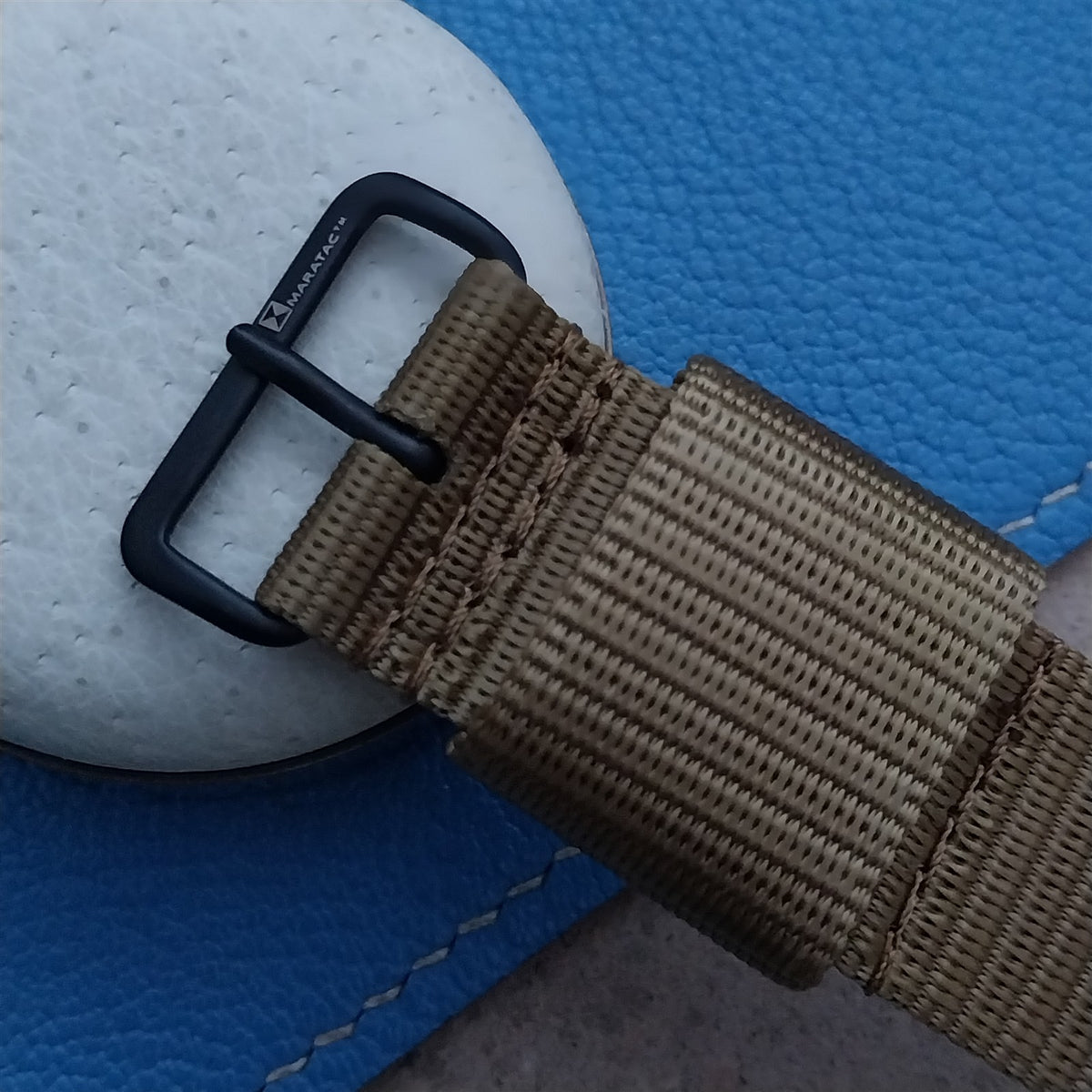 22mm Maratac Mil Series Brown Sand Nylon Single-Pass Watch Strap