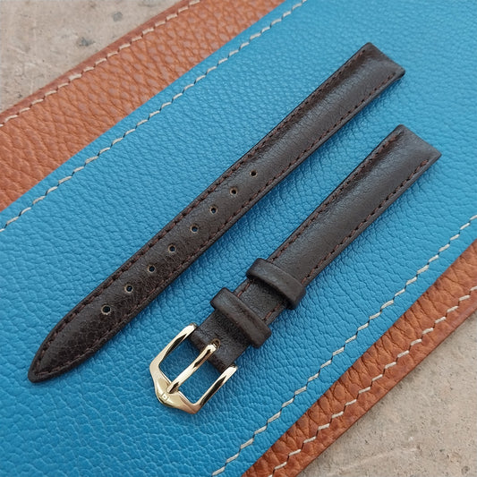 12mm Ladies Hirsch Windsor Brown Leather Watch Strap