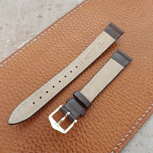 14mm Ladies Hirsch Brumby Brown Leather Watch Strap