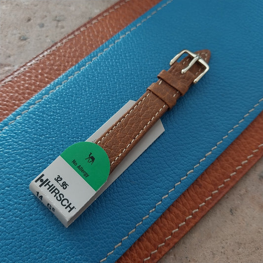 14mm Hirsch Ladies Camel Grain Tan Leather Watch Band
